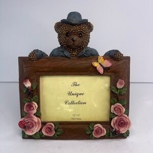 3.5x5‎ Bear Picture Frame Teddy Bear Rose Ladybug Butterfly Resin Cottagecore